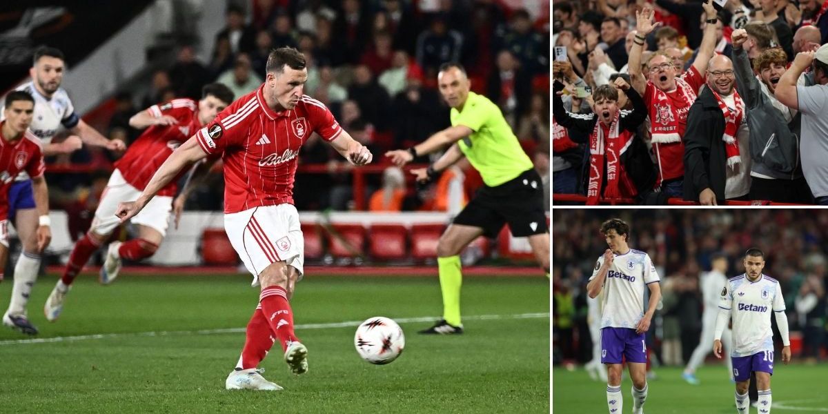 Nottingham Forest secure narrow win over Aston Villa in Europa League semi-final first leg