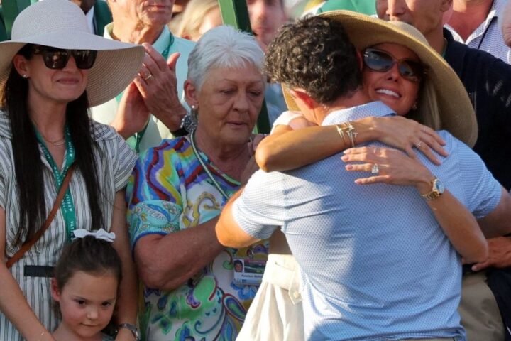Rory McIlroy faces social media backlash over family celebration after Masters victory