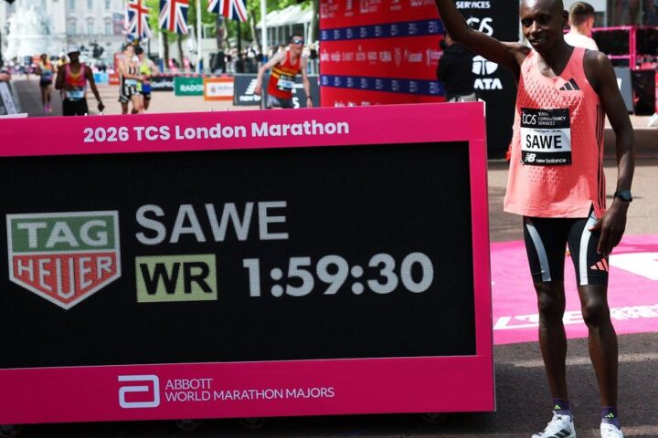 Sabastian Sawe sets historic sub-two-hour marathon record at London Marathon