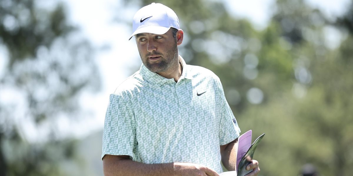 Scottie Scheffler acknowledges tough conditions as he trails leader Rory McIlroy at The Masters