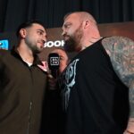 Tommy Fury and Eddie Hall engage in London face-off ahead of their June fight