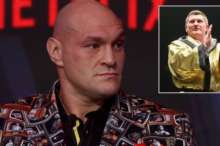 Tyson Fury honours Ricky Hatton with custom boots ahead of comeback fight against Arslanbek Makhmudov