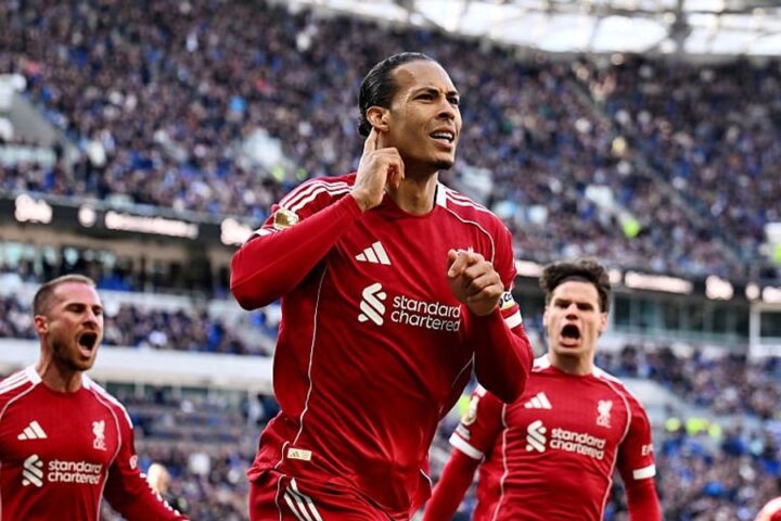 Virgil van Dijk secures late Merseyside Derby victory for Liverpool, boosting Champions League hopes