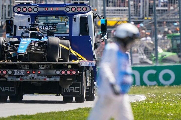 Alex Albon crashes into groundhog at nearly 100mph during Canadian Grand Prix practice