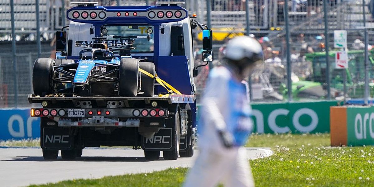 Alex Albon crashes into groundhog at nearly 100mph during Canadian Grand Prix practice