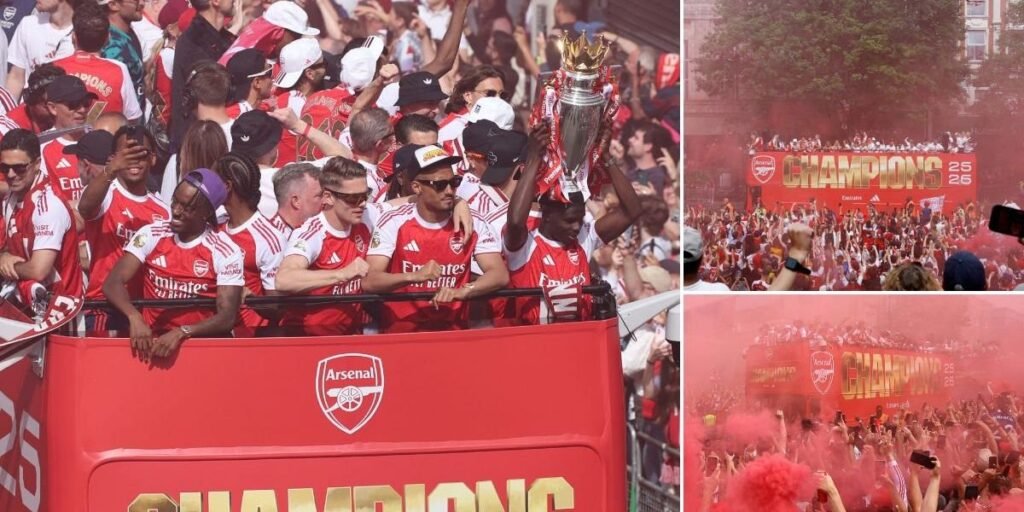 Arsenal title parade brings London to a standstill as over a million