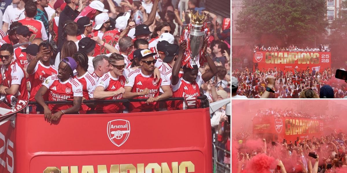 Arsenal title parade brings London to a standstill as over a million fans celebrate
