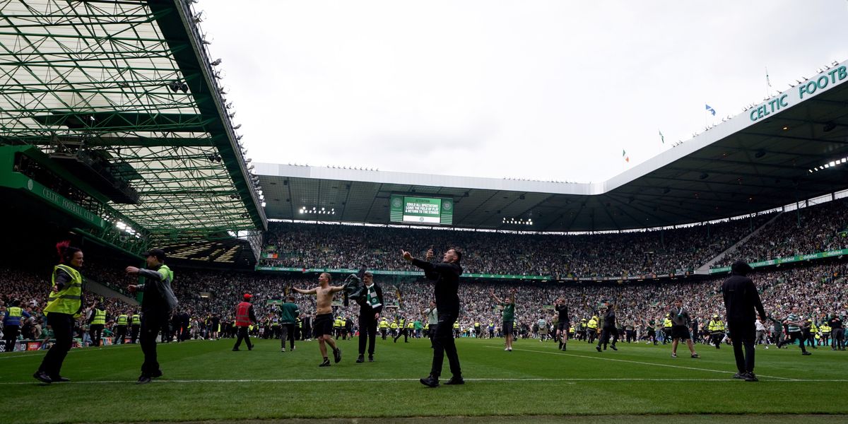 Celtic condemns pitch invasion following title win as Hearts players allegedly assaulted