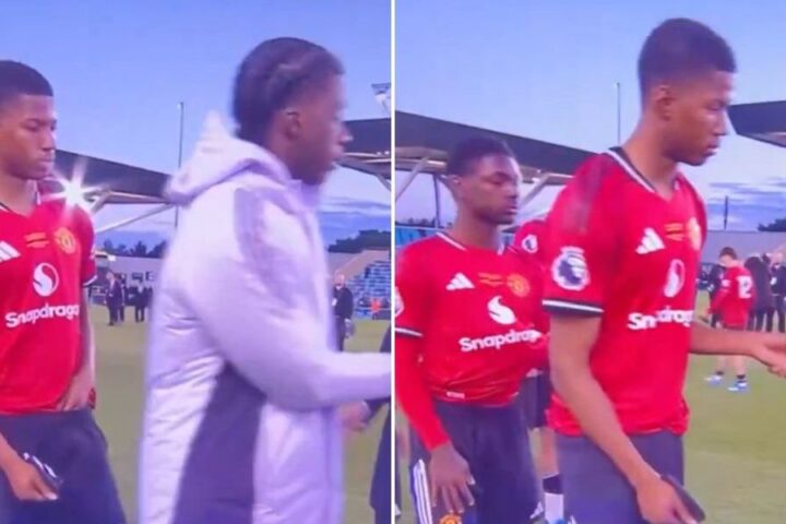 Chido Obi faces backlash after awkward handshake with FA official at youth final