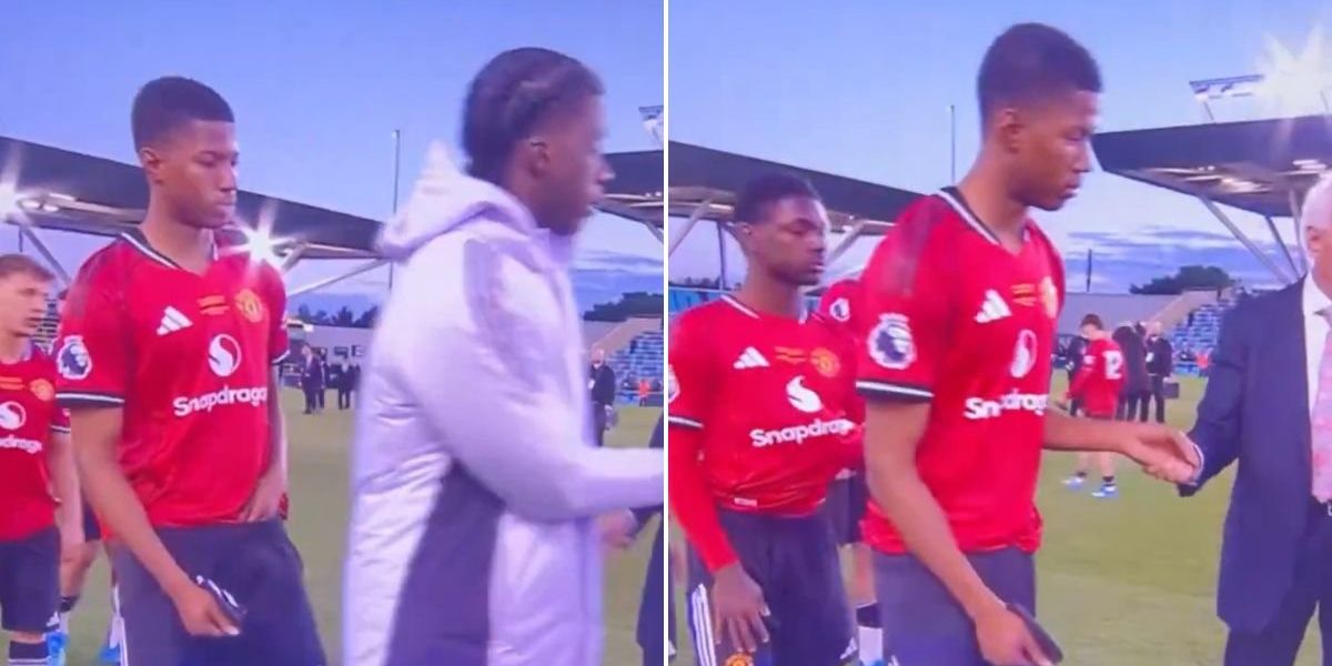 Chido Obi faces backlash after awkward handshake with FA official at youth final
