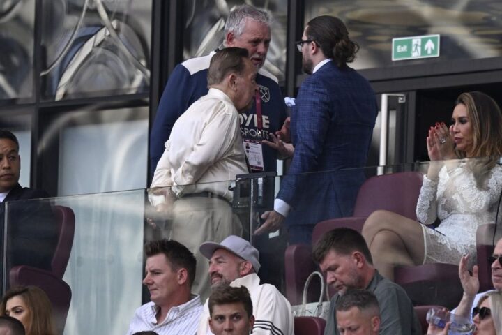 David Sullivan exits directors' box as West Ham fans express anger after relegation