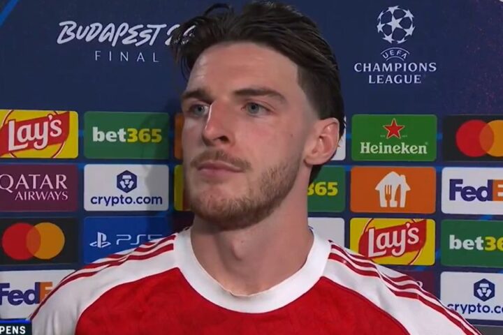 Declan Rice reflects on Arsenal's heartbreaking Champions League final loss to PSG