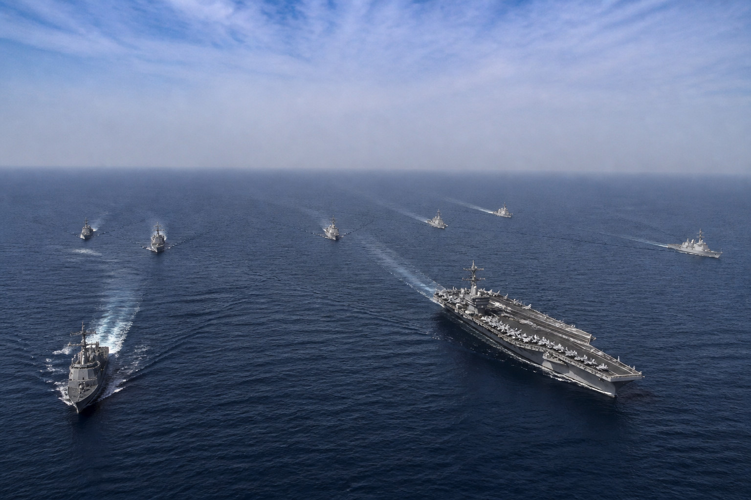 Aircraft carrier group deployment signals heightened US posture in Gulf region
