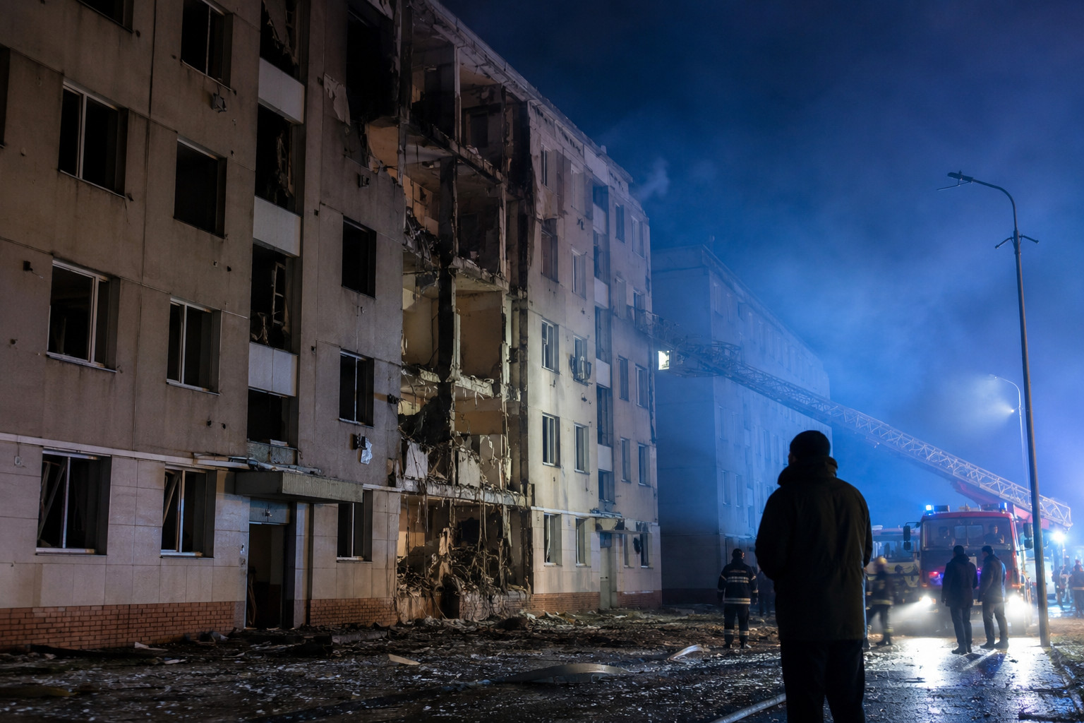 Nato member hit as Russian drone strikes apartment block in Romania