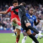 Gibbs-White shows facial injury after clash with Sanchez during Nottingham Forest's win over Chelsea