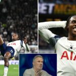 Jamie Carragher criticises Mathys Tel for costly mistake in Tottenham's draw with Leeds