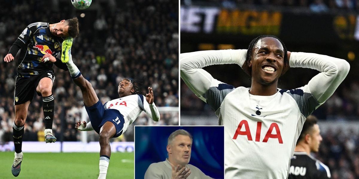 Jamie Carragher criticises Mathys Tel for costly mistake in Tottenham's draw with Leeds