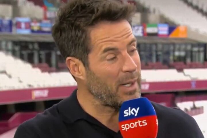 Jamie Redknapp criticizes Arsenal's decision to deploy Declan Rice at right-back against West Ham
