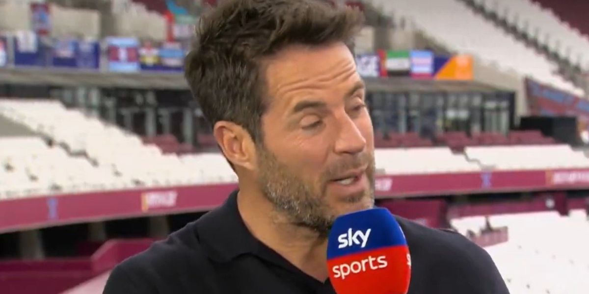 Jamie Redknapp criticizes Arsenal's decision to deploy Declan Rice at right-back against West Ham