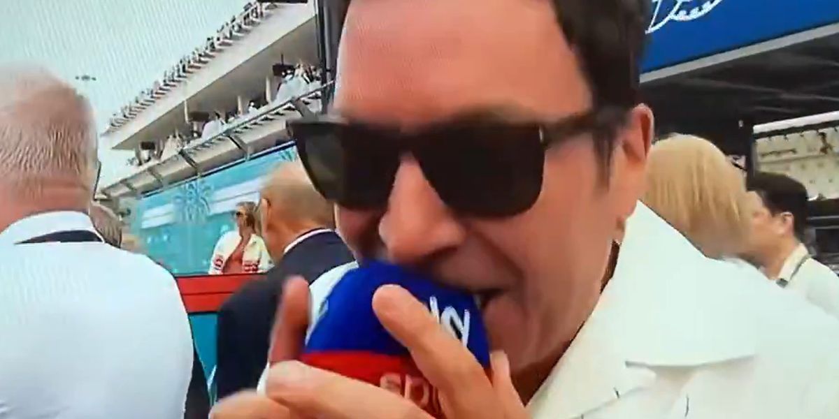 Jimmy Fallon interrupts Martin Brundle's grid walk with bizarre microphone incident before Miami Grand Prix
