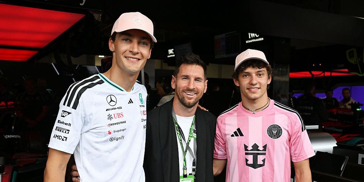 Lionel Messi celebrates Kimi Antonelli's Grand Prix victory among stars in Miami