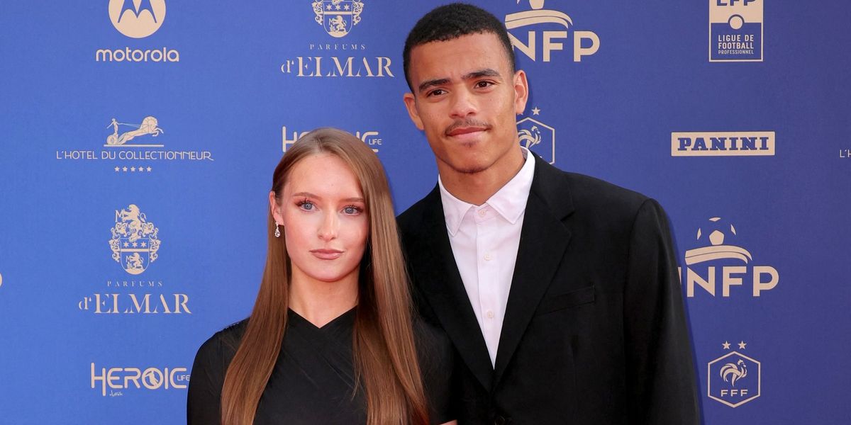 Mason Greenwood and Harriet Robson attend UNFP Trophy as Ousmane Dembele wins award