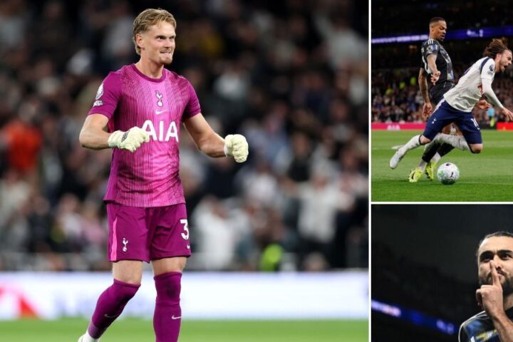 Mathys Tel's dramatic overhead kick leads to penalty as Tottenham draws with Leeds