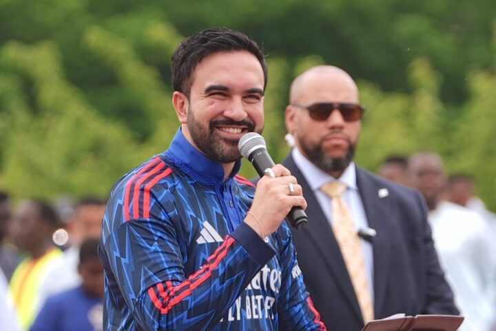 New York mayor Zohran Mamdani embraces Arsenal spirit with bespoke kurta at Eid al-Adha celebration