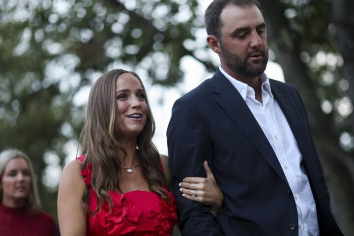 Scottie Scheffler addresses wife's jibe as he prepares for PGA Championship title defence