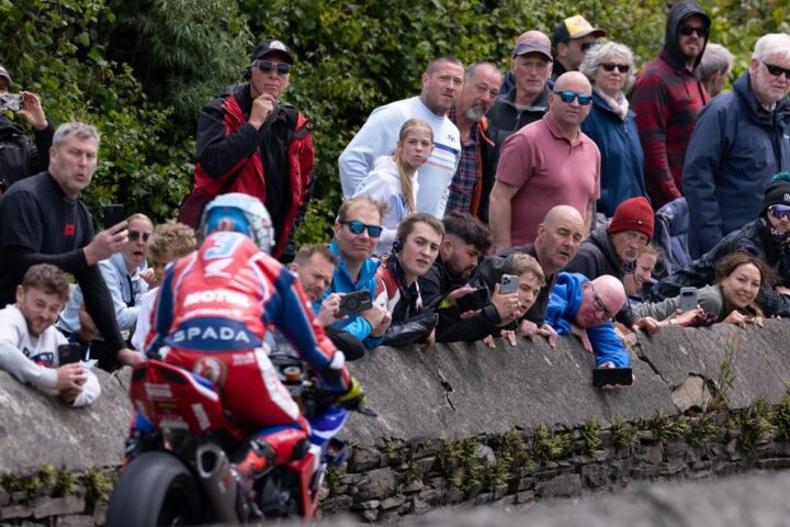Serious crash at Isle of Man TT leads to hospitalisation of eight spectators and rider