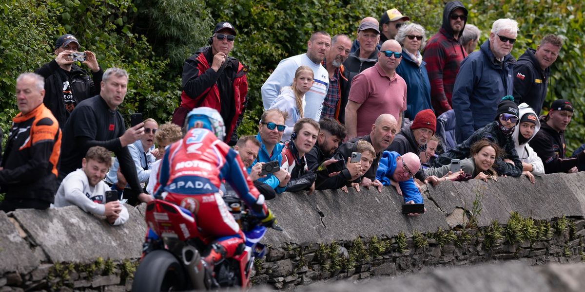 Serious crash at Isle of Man TT leads to hospitalisation of eight spectators and rider