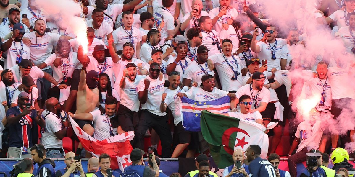 Violence erupts among PSG supporters during Champions League final against Arsenal in Budapest