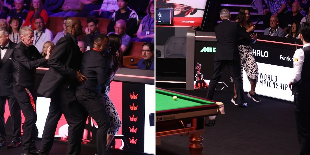 World Snooker Championship final disrupted by protester decrying BBC licence fees