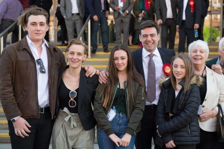 Andy Burnham's son overshadowed by his height as he eyes Downing Street