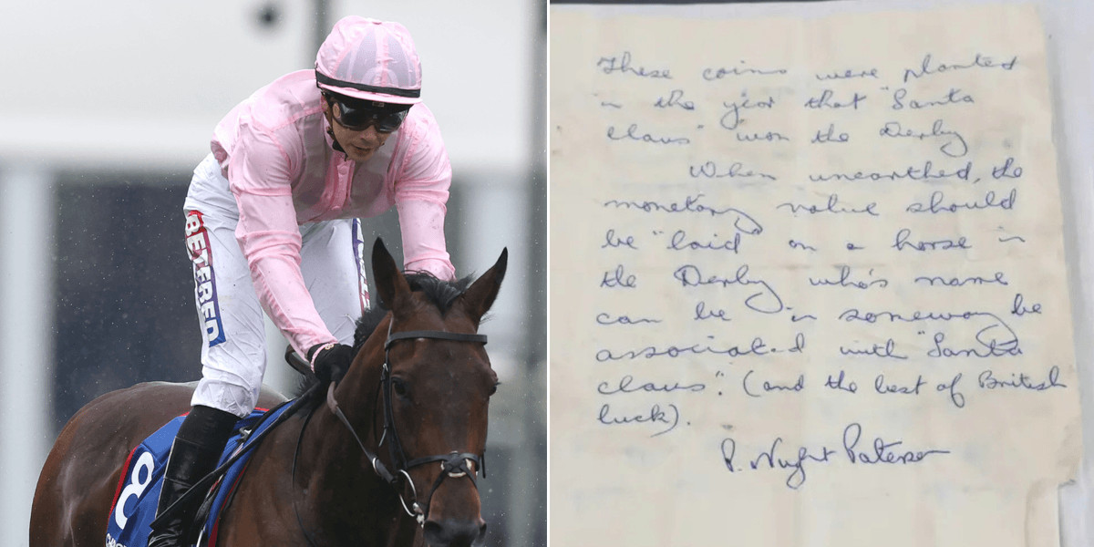 Builder wins Epsom Derby bet after uncovering 62-year-old time capsule message