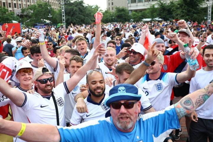 England fans flood Boston as they prepare for World Cup match against Ghana
