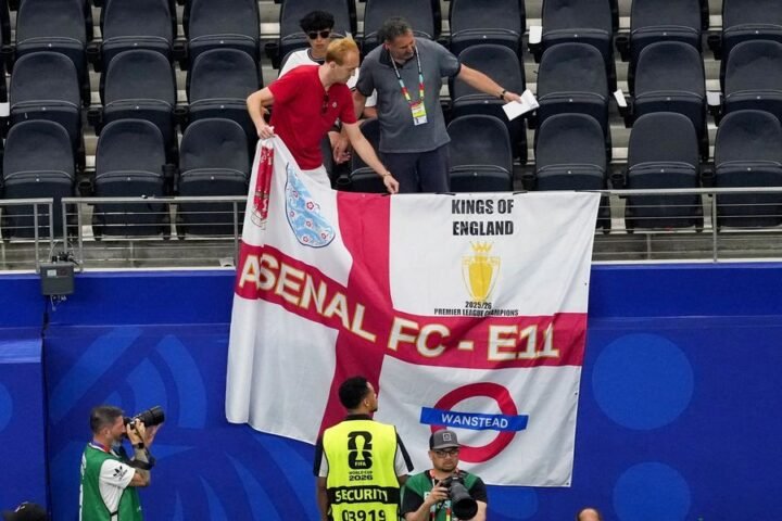 England fans frustrated as St George's flags ordered down during World Cup match against Croatia