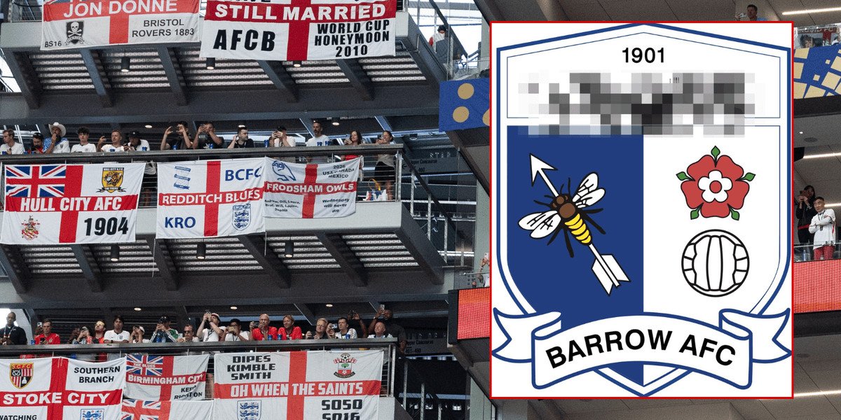 Fifa bans Barrow fans from displaying St George's flag at World Cup over submarine image