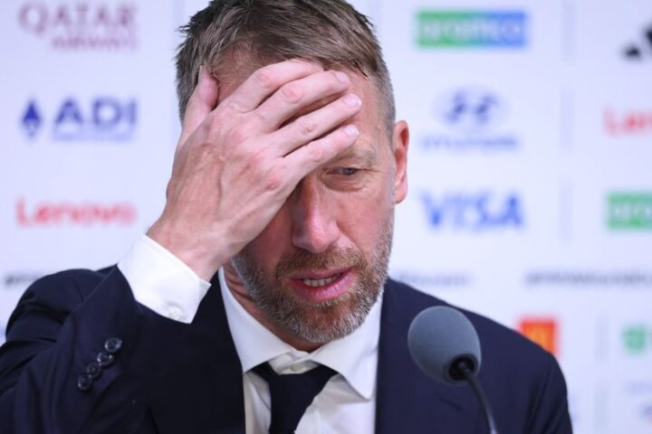Graham Potter left with bloodied ear following Sweden's emphatic World Cup win over Tunisia