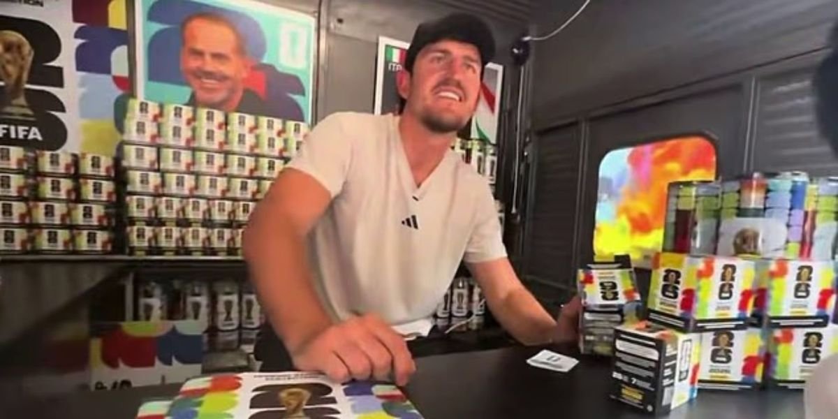 Harry Maguire seen selling Panini stickers in New York after missing England squad selection