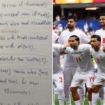 Iran's football team honours victims of US airstrike with tribute note after World Cup match