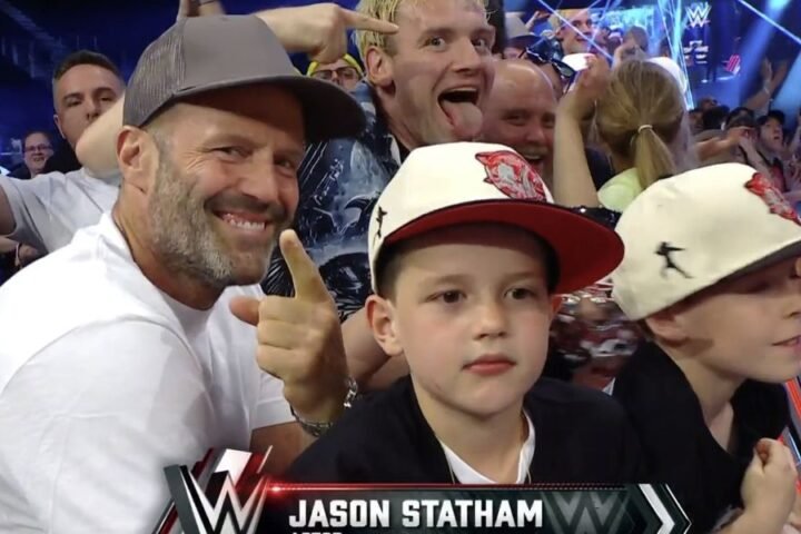 Jason Statham makes surprise appearance at WWE RAW in London