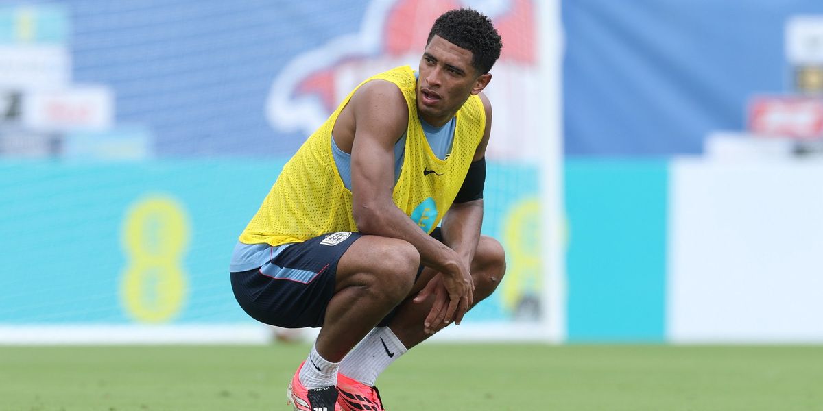 Jude Bellingham expresses frustration during England's first World Cup training session in Florida