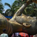 Lionel Messi statue removed in India over safety concerns after windy conditions