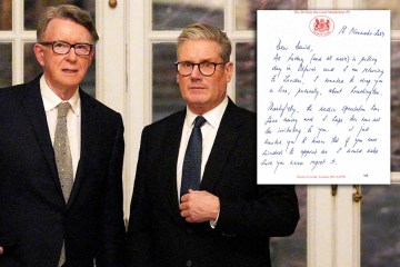 Mandelson sought US ambassador role, promising ministers they would ‘never regret’ his appointment
