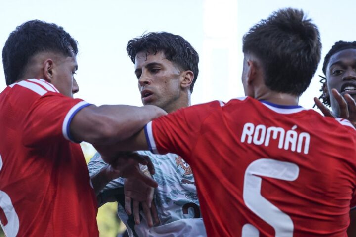 Portugal forward Rafael Leao sent off for violent conduct in World Cup warm-up against Chile