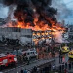 Fire Engulfs DNS Electronics Warehouse in Vladivostok, Threatening Total Loss of Stock
