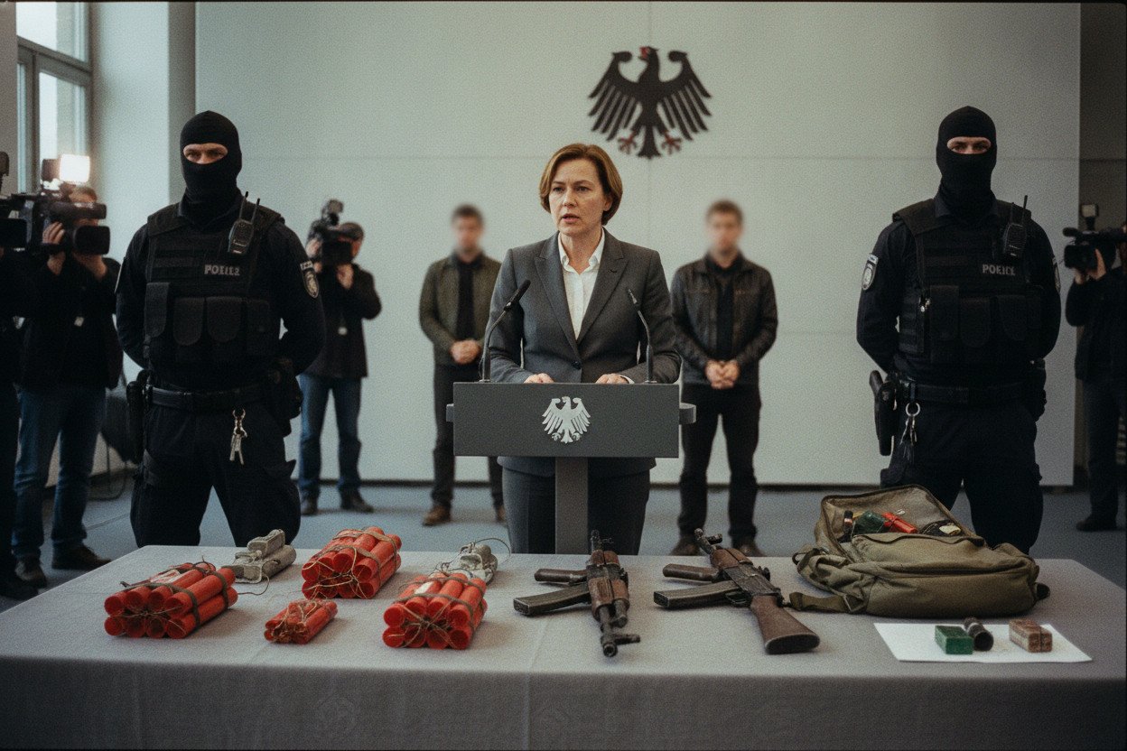 German minister says Russian agents arrested with explosives in foiled sabotage plot