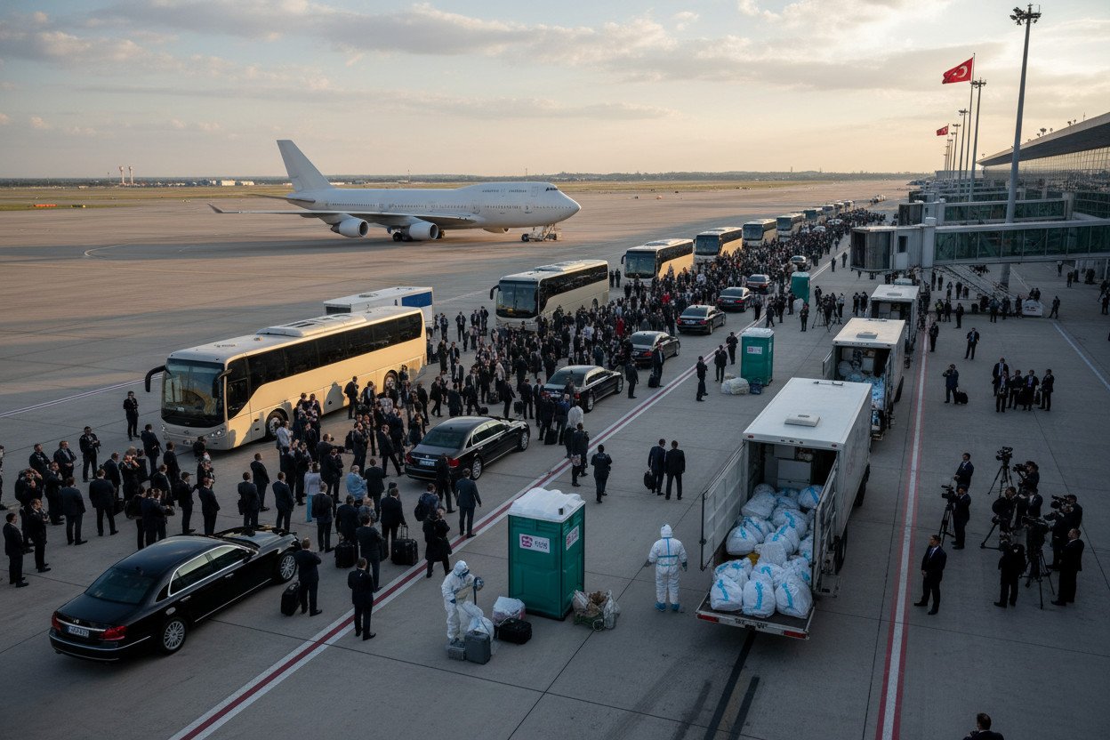 Trump brings 1,400-person delegation to Turkey including staff collecting biological waste to prevent health analysis