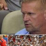 Alf-Inge Haaland reacts furiously to England fans after Norway's World Cup exit